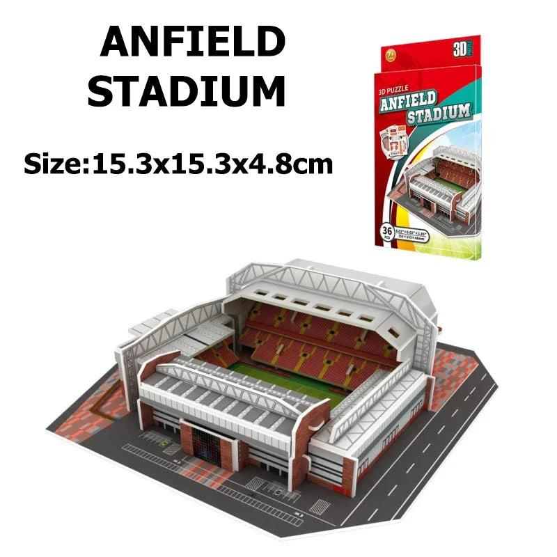 Miniature Football Field 3D DIY Puzzle World Famous Stadiums Models Football Game Peripheral Toys Fans Birthday Toys Gifts DDJ Leedoar