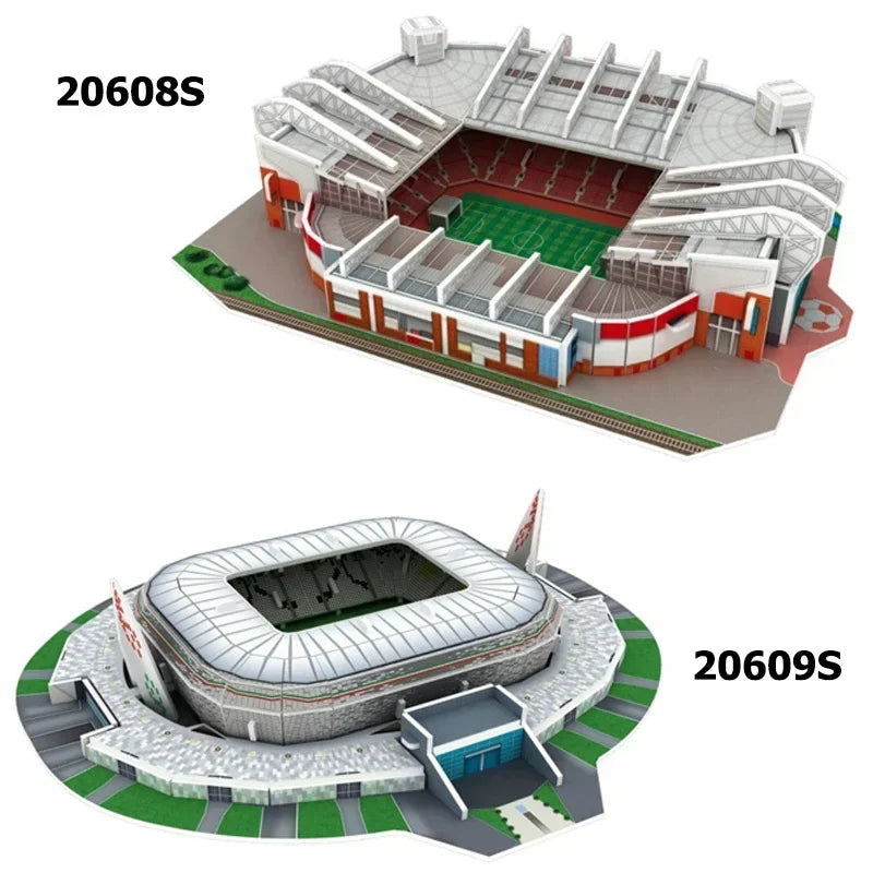 Miniature Football Field 3D DIY Puzzle World Famous Stadiums Models Football Game Peripheral Toys Fans Birthday Toys Gifts DDJ Leedoar