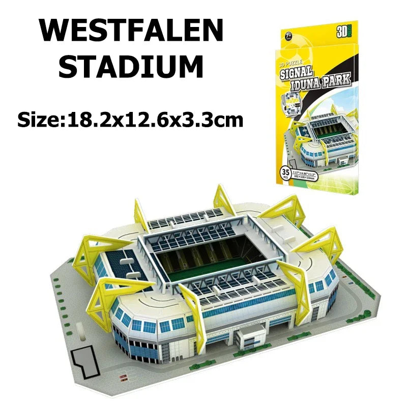 Miniature Football Field 3D DIY Puzzle World Famous Stadiums Models Football Game Peripheral Toys Fans Birthday Toys Gifts DDJ Leedoar