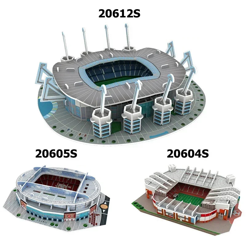 Miniature Football Field 3D DIY Puzzle World Famous Stadiums Models Football Game Peripheral Toys Fans Birthday Toys Gifts DDJ Leedoar