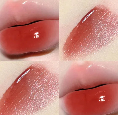 Espelho Gloss Lip Glaze Maquiagem de longa duração Batom hidratante Alto brilho Durável Brilho labial à prova d'água Cosméticos 6 cores 