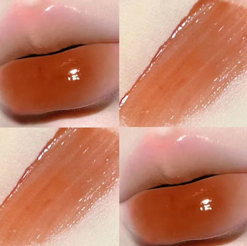 Espelho Gloss Lip Glaze Maquiagem de longa duração Batom hidratante Alto brilho Durável Brilho labial à prova d'água Cosméticos 6 cores 