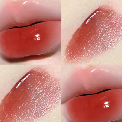 Espelho Gloss Lip Glaze Maquiagem de longa duração Batom hidratante Alto brilho Durável Brilho labial à prova d'água Cosméticos 6 cores 