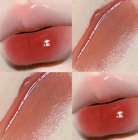 Espelho Gloss Lip Glaze Maquiagem de longa duração Batom hidratante Alto brilho Durável Brilho labial à prova d'água Cosméticos 6 cores 