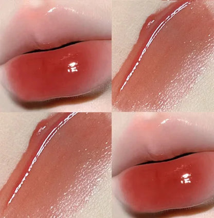 Espelho Gloss Lip Glaze Maquiagem de longa duração Batom hidratante Alto brilho Durável Brilho labial à prova d'água Cosméticos 6 cores 