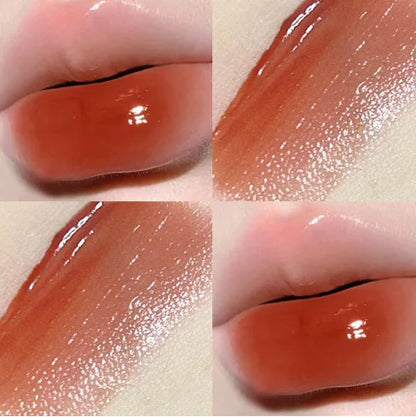 Espelho Gloss Lip Glaze Maquiagem de longa duração Batom hidratante Alto brilho Durável Brilho labial à prova d'água Cosméticos 6 cores 