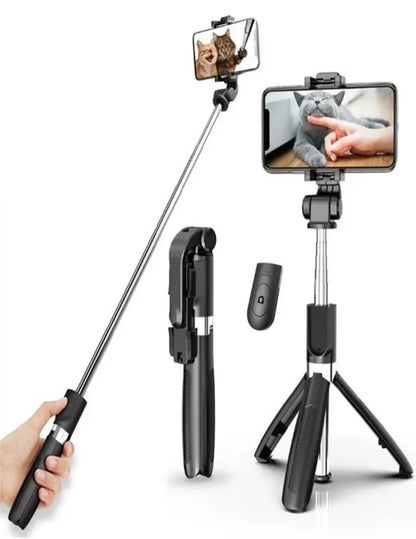 Mobile Selfie Stick Mini Tripé Stick 360 Bluetooth Selfie Stick 3em 1 Telefone Móvel Sem Fio Controle Remoto Tripé Stand