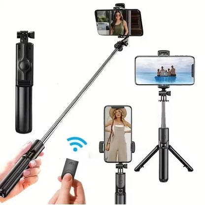 Mobile Selfie Stick Mini Tripé Stick 360 Bluetooth Selfie Stick 3em 1 Telefone Móvel Sem Fio Controle Remoto Tripé Stand