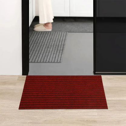 Modern Minimalist Square Floor Mat - Durable, Stain/Fade Resistant, Non-Slip Rubber Backing, Machine Washable for Indoor/Outdoor Leedoar