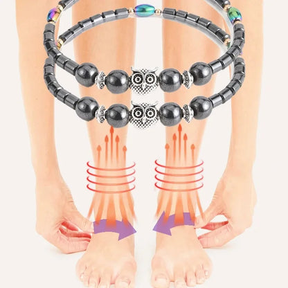 Molded Slimming Magnetic Therapy Health Magnet Ankle Chains Relieve Fatigue Weight Loss Magnet Anklets Natural Stones Bracelets Leedoar