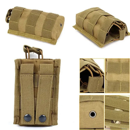 Bolsa para cargador Molle, bolsa táctica para caza, bolsa para cargador de un solo rifle, bolsa abierta en la parte superior, bolsa para cargador de cartucho M4, M16 5.56 .223, fundas para pistola 