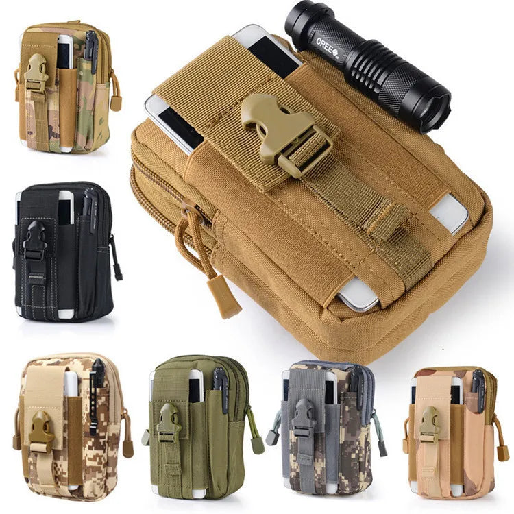 Riñonera Molle para hombre, bolsa pequeña de bolsillo para supervivencia, para correr, viajar, acampar, cazar, Airsoft 