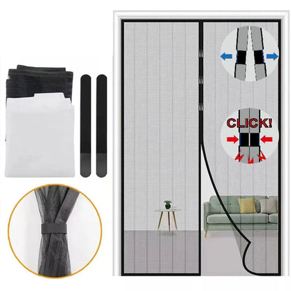 Mosquito Magnetic Screen Door Curtain Net Anti Bug Fly Insect Partition Curtain Mesh Summer Indoor Automatic Closing Door Screen Leedoar