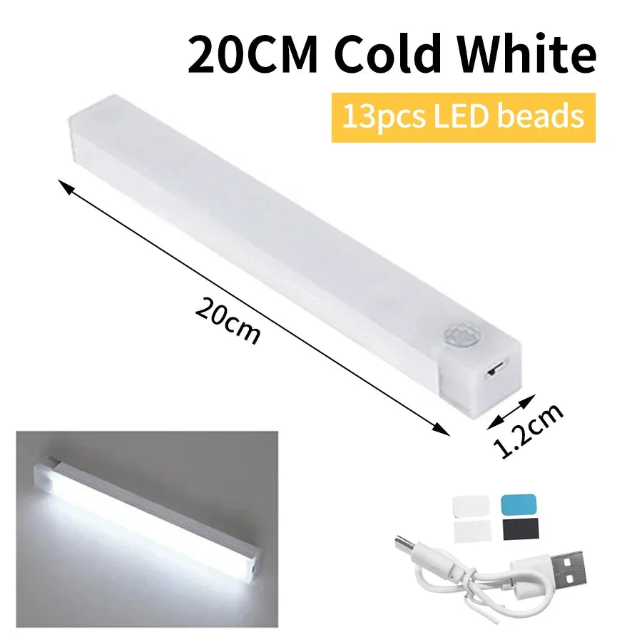 Motion Sensor Lamp Bedroom Night Lights LED Wireless Under Cabinet Light For Kitchen Cabinet Bedroom Wardrobe Indoor Lighting