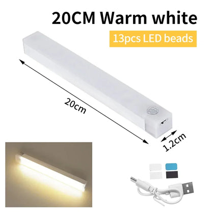 Motion Sensor Lamp Bedroom Night Lights LED Wireless Under Cabinet Light For Kitchen Cabinet Bedroom Wardrobe Indoor Lighting