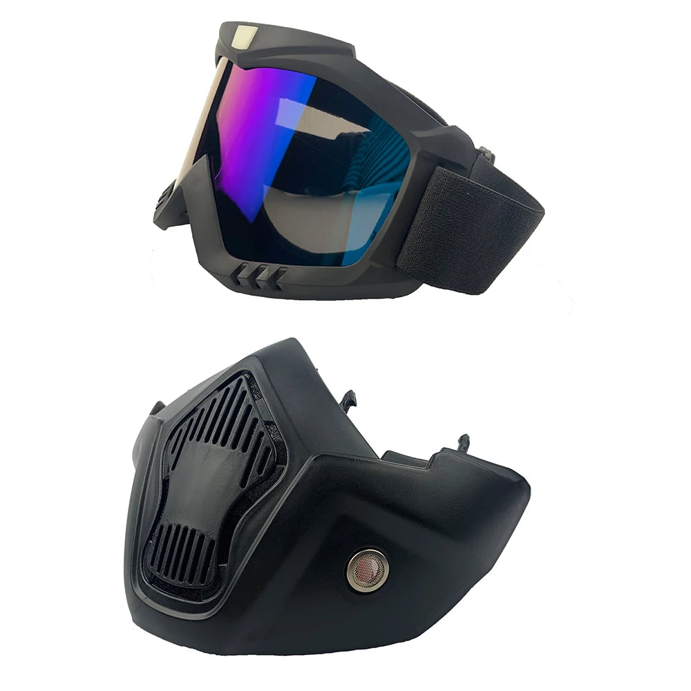 Óculos de motocross ciclismo ao ar livre equitação esqui óculos à prova de vento óculos com máscara proteção UV motocicleta óculos de sol máscaras 