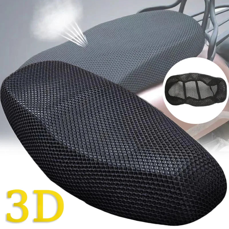 Motorcycle 3D Mesh Fabric Anti-skid Pad Scooter Seat Electric Bike Seat Cover Summer Breathable Covers Cushion Net Cover New Leedoar