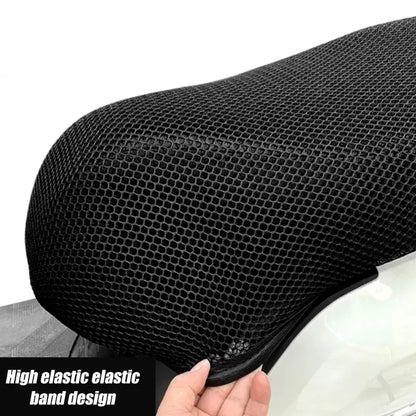 Motorcycle 3D Mesh Fabric Anti-skid Pad Scooter Seat Electric Bike Seat Cover Summer Breathable Covers Cushion Net Cover New Leedoar