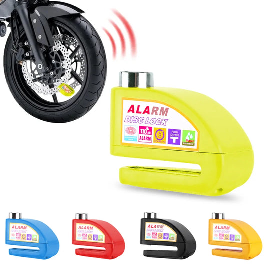 Motocicleta Bicicleta Cadeado Alarme Segurança Proteção Cadeado Disco Liga de Alumínio Anti-Roubo Lembrete Corda Cadeado Bolsa Motocicleta Acessório 