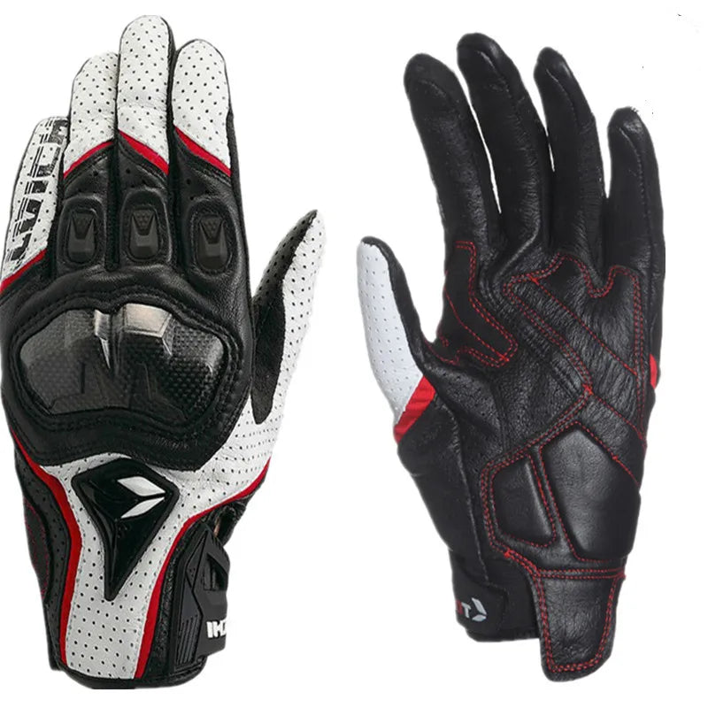 Luvas de motocicleta Couro genuíno Luvas de corrida de motocross masculinas RST390 391 Luvas Primavera Outono Tela sensível ao toque Guantes Moto 