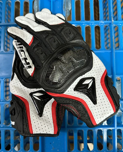 Luvas de motocicleta Couro genuíno Luvas de corrida de motocross masculinas RST390 391 Luvas Primavera Outono Tela sensível ao toque Guantes Moto 