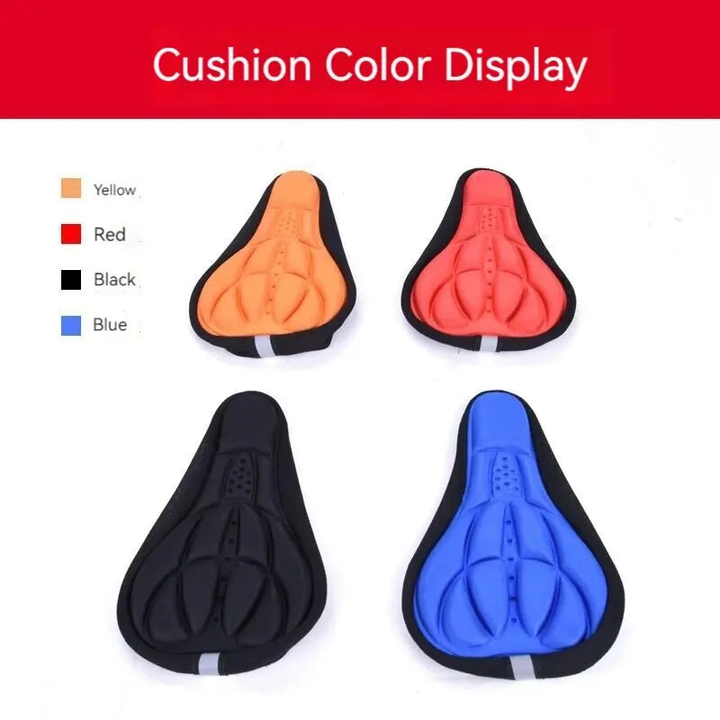 Mountain Bike Riding Thickened Silicone Seat Cover Bicycle Cushion Cover Silicone Seat Cover Soft Outdoor Accessories Saddles Leedoar