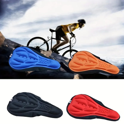 Mountain Bike Riding Thickened Silicone Seat Cover Bicycle Cushion Cover Silicone Seat Cover Soft Outdoor Accessories Saddles Leedoar