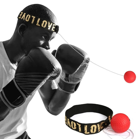 Bola de velocidade de boxe Muay Thai com faixa de cabeça para luta de boxe Sanda, treinamento de tempo de reação de velocidade rápida, treinador de reflexo de boxe 