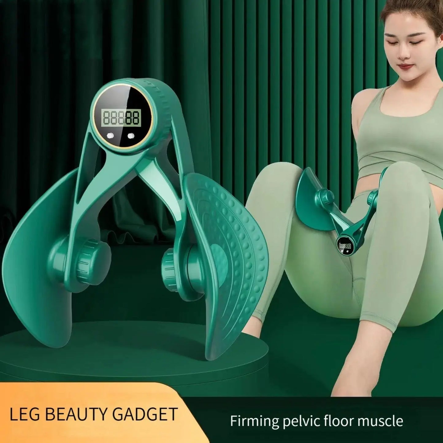 Multi-Functional Beauty Leg Device Pelvic Floor Muscle Trainer Postpartum Repair Leg Clamps Can Be Counted Trainer Leg Clamps Leedoar