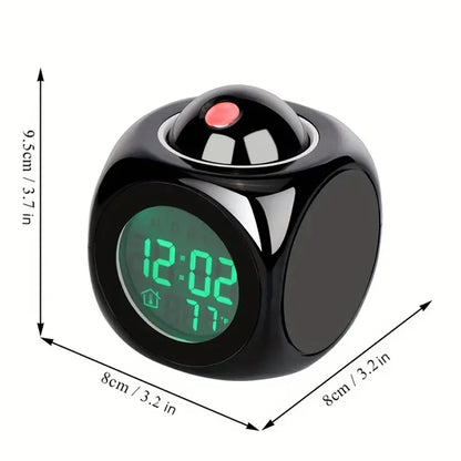 Multi-function Projection Chime Clock LED Light Projection Alarm Clock Voice Chime Clock Digital Projection Clock Leedoar