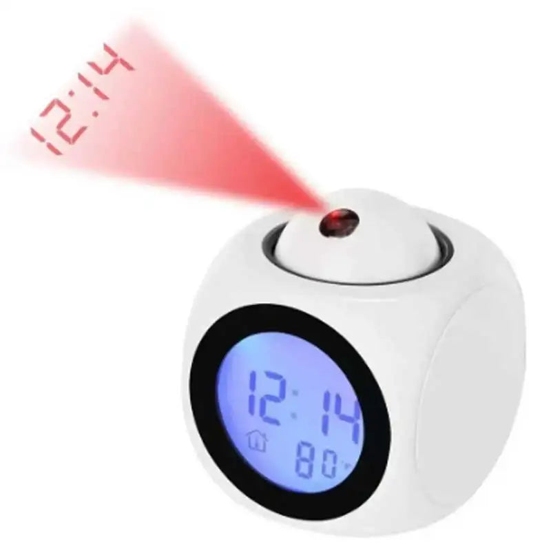 Multi-function Projection Chime Clock LED Light Projection Alarm Clock Voice Chime Clock Digital Projection Clock Leedoar