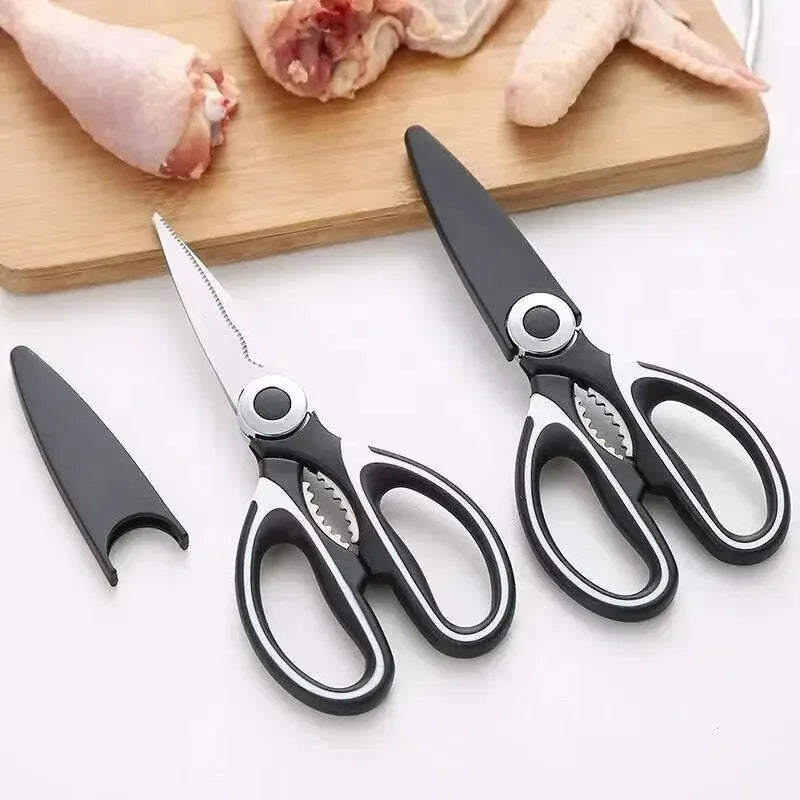 Multi-function Scissors Household Fish-killing Special Shears Roast Chicken and Duck Bones Large Stainless Steel Strong Scisso Leedoar