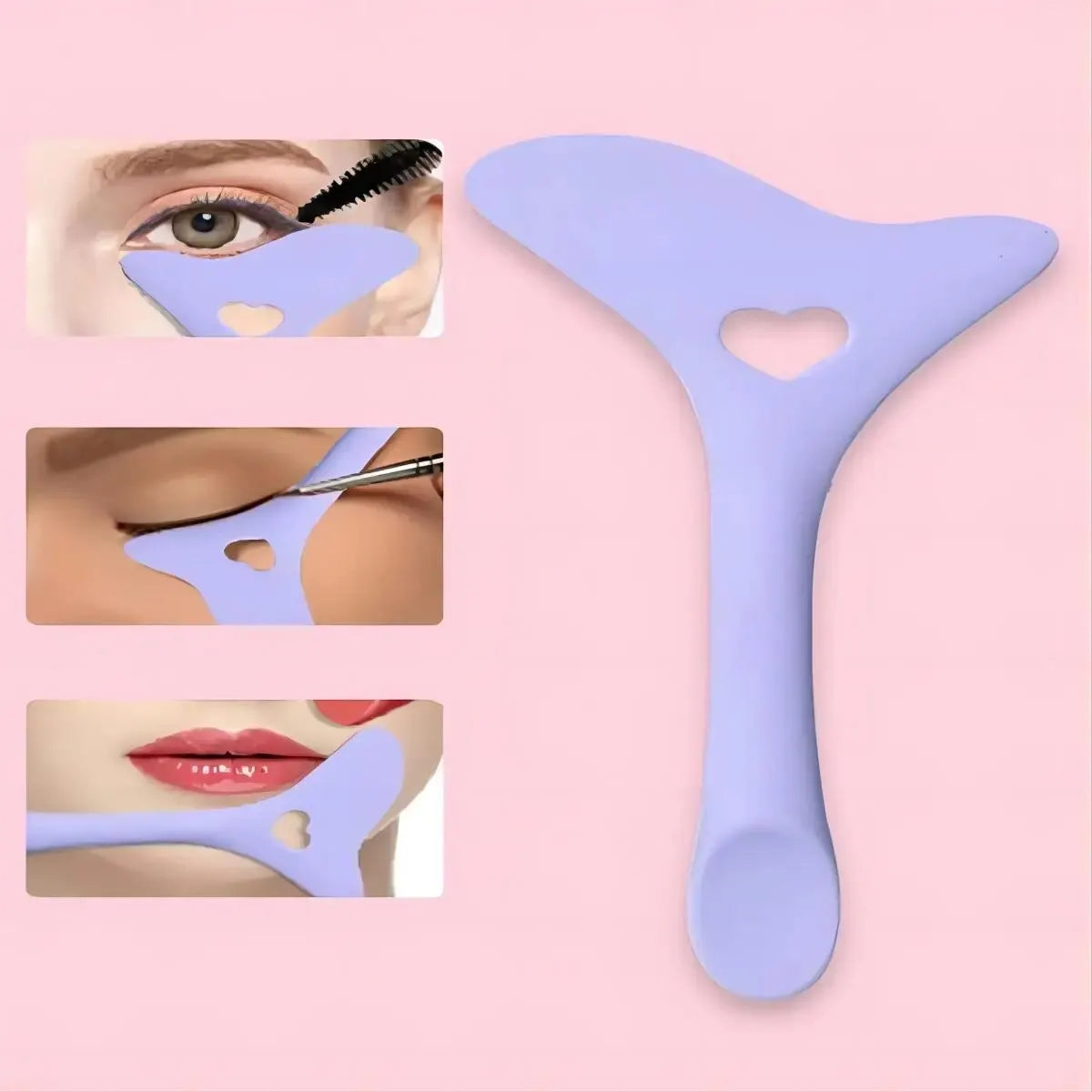 Multi-functional Eyeliner Stencil Wing Tips Silicone Eyeliner Aid Marscara Drawing Lipstick Wearing Aid Reusable Makeup Tools Leedoar