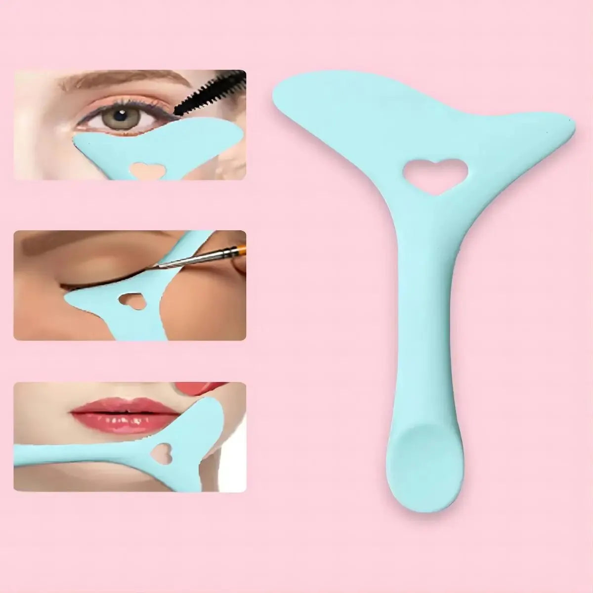 Multi-functional Eyeliner Stencil Wing Tips Silicone Eyeliner Aid Marscara Drawing Lipstick Wearing Aid Reusable Makeup Tools Leedoar