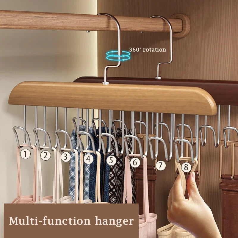 Multi-functional Women Storage Bra Hanger Sturdy Durable Home Wardrobe Hanger Organizer for Men Tie Belt Women Bra Sling Beanie Leedoar