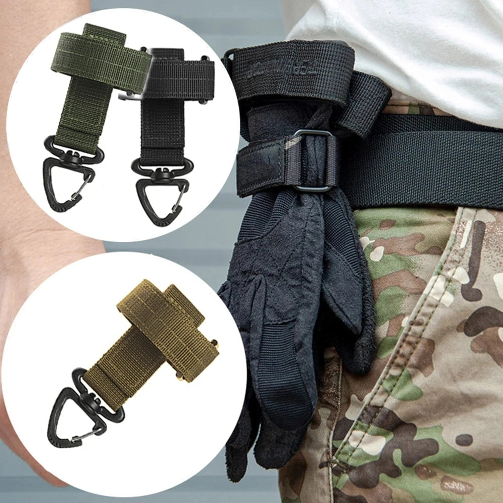 Multi-purpose Nylon Gloves Hook Work Gloves Safety Clip Outdoor Tactical Climbing Rope Camping Hanging Buck Outdoor Camping Leedoar