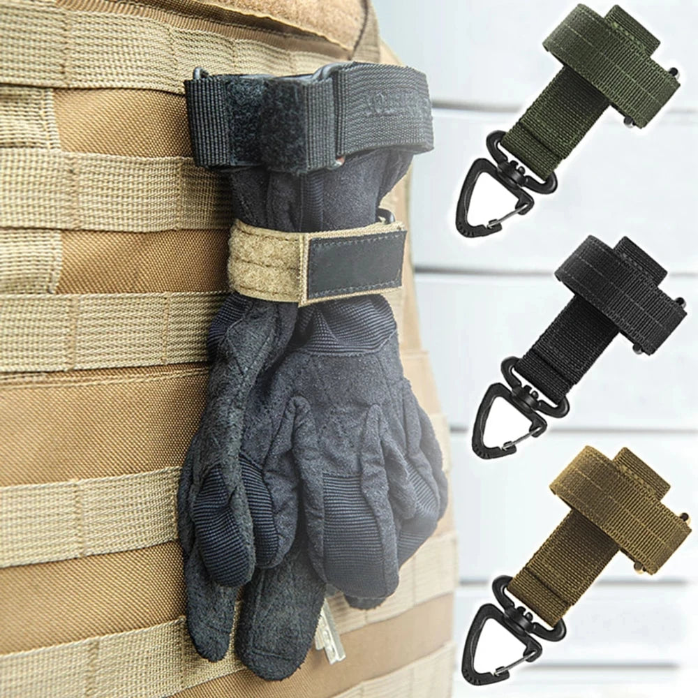 Multi-purpose Nylon Gloves Hook Work Gloves Safety Clip Outdoor Tactical Climbing Rope Camping Hanging Buck Outdoor Camping Leedoar