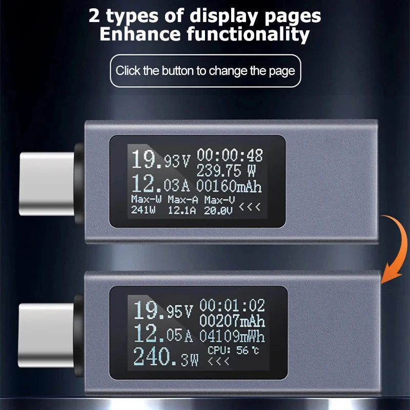 Multifunction Digital Display DC Voltage Ammeter Power Meter Voltage Ammeter Ammeter Detector Charger Indicator Leedoar
