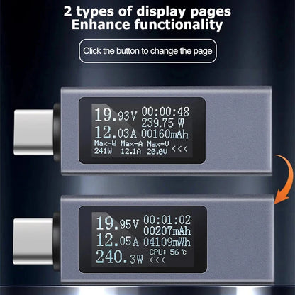 Multifunction Digital Display DC Voltage Ammeter Power Meter Voltage Ammeter Ammeter Detector Charger Indicator Leedoar
