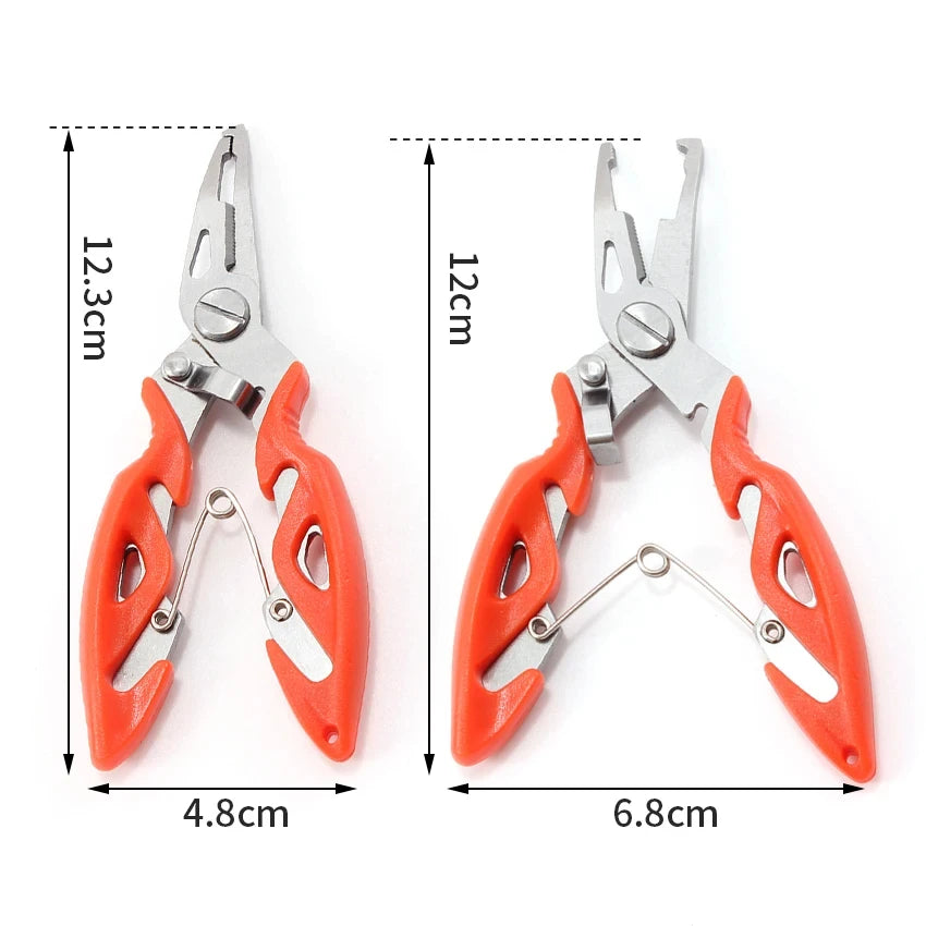 Alicate de pesca multifuncional Ferramentas Acessórios para produtos Alicate de inverno Alicates Torno Tricô Moscas Tesoura Conjunto de tranças Pinças de peixe 