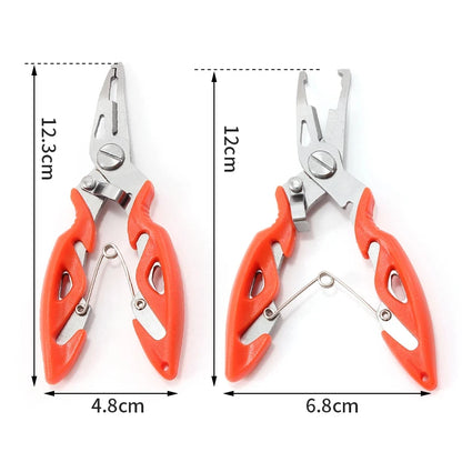 Alicate de pesca multifuncional Ferramentas Acessórios para produtos Alicate de inverno Alicates Torno Tricô Moscas Tesoura Conjunto de tranças Pinças de peixe 