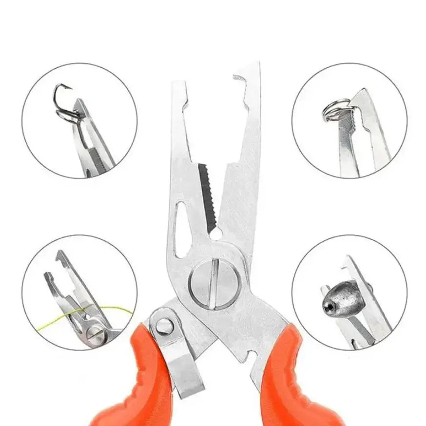 Multifunction Fishing Pliers Tools Accessories for Goods Winter Tackle Pliers Knitting Flies Scissors Braid Set Fish Tongs Leedoar