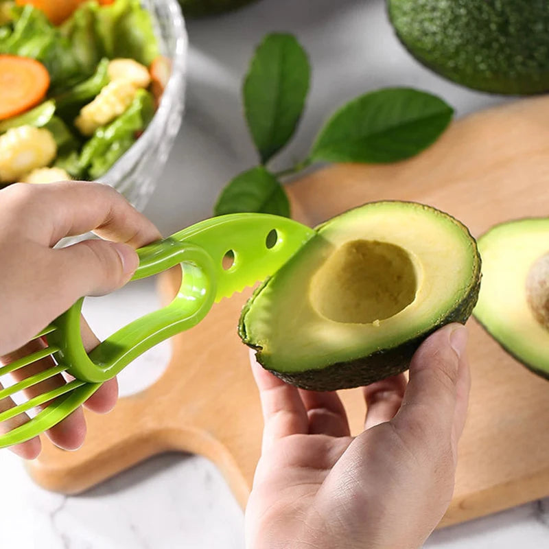 Multifunctional Avocado Cutter Corer Butter Fruit Slicer Peeler Pulp Separator Plastic Knife Kitchen Tools Gadgets Accessories Leedoar