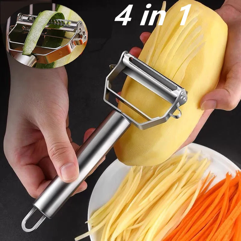 Multifunctional Kitchen Peeler Vegetable Fruit Peeler Stainless Steel Durable Potato Slicer Household Shredder Carrot Peeler Leedoar