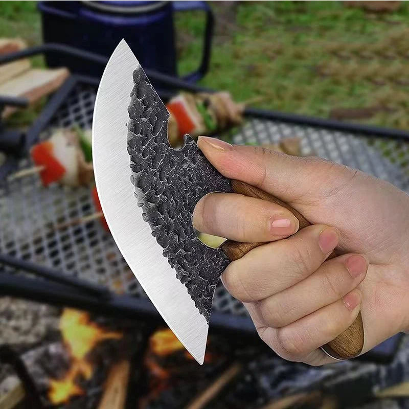 Multifunctional Knife Meat Cleaver Bone Cleaver Forging Knife Stainless Steel Kitchen Knife Cooking Tools BBQ Leedoar