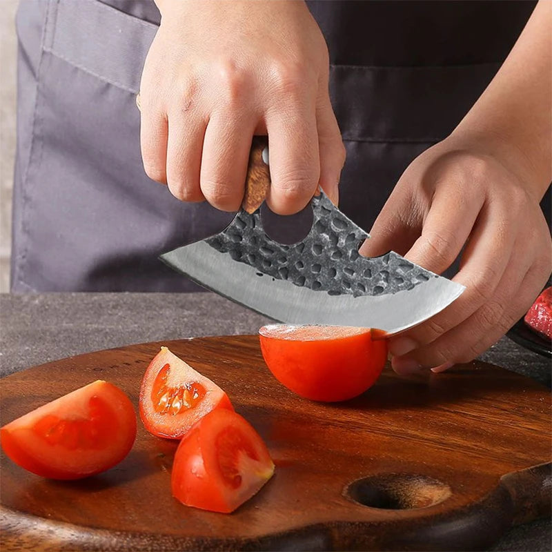 Multifunctional Knife Meat Cleaver Bone Cleaver Forging Knife Stainless Steel Kitchen Knife Cooking Tools BBQ Leedoar