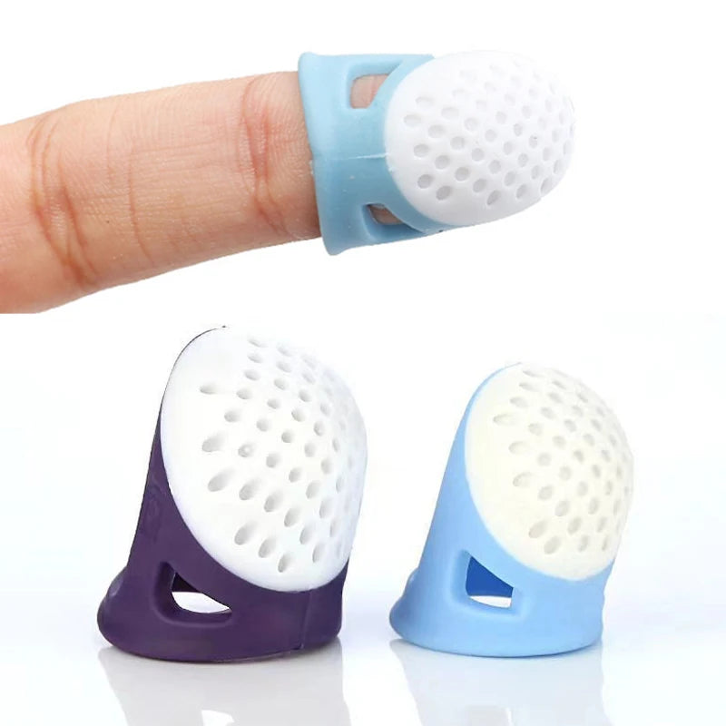 Multifunctional Silicone Thimbles Hollowed Out Breathable Protective Finger Sleeve DIY Crafts Sewing Accessories Leedoar