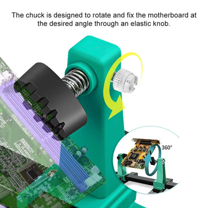 Multiple specifications Circuit Board Welding Repairing Disassembly Fixture 360°MainBoard Circuit Board Maintenance Holder Leedoar