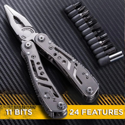 Multitool 24 in 1 Pocket Outdoor Plier Army Knife Heavy Duty Stainless Steel Multi-purpose Tool for Hunting Hiking Camping Leedoar