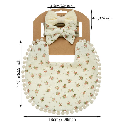 Muslin Cotton Baby Boys Girls Bibs Double Side Flower Rainbow Print Saliva Towel Infant Feeding Burp Cloth Kids Adjustable Scarf Leedoar